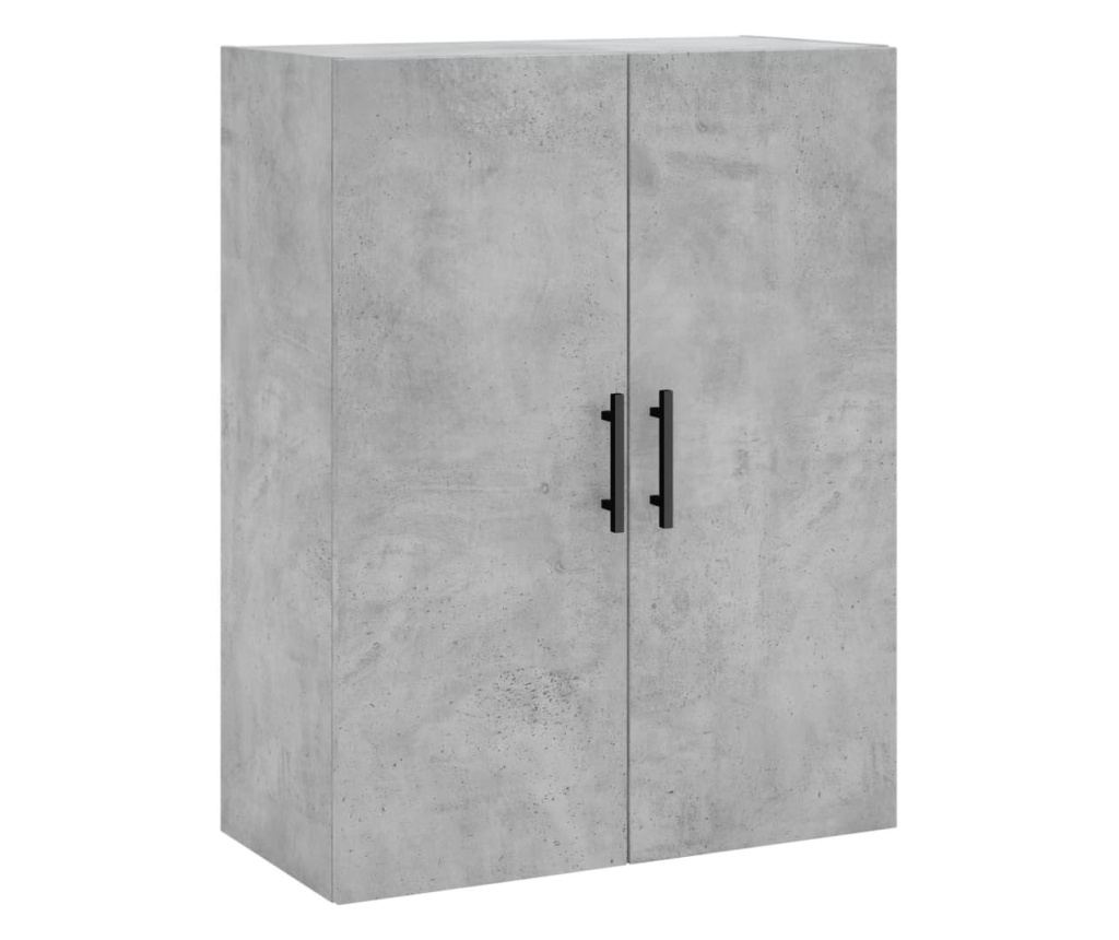 Visoki ormar, betonsko siva, 69,5x34x180 cm, konstruirano drvo - 5