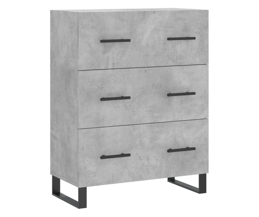 Visoki ormar, betonsko siva, 69,5x34x180 cm, konstruirano drvo - 7