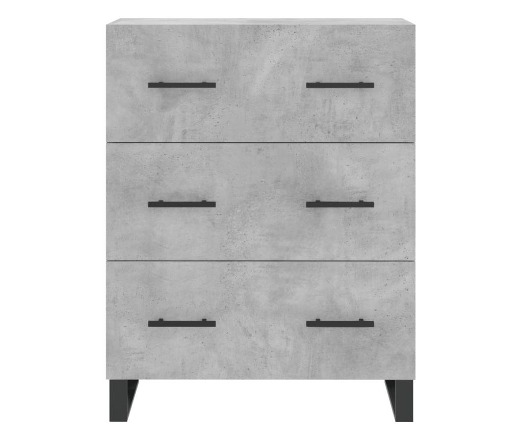 Visoki ormar, betonsko siva, 69,5x34x180 cm, konstruirano drvo - 8