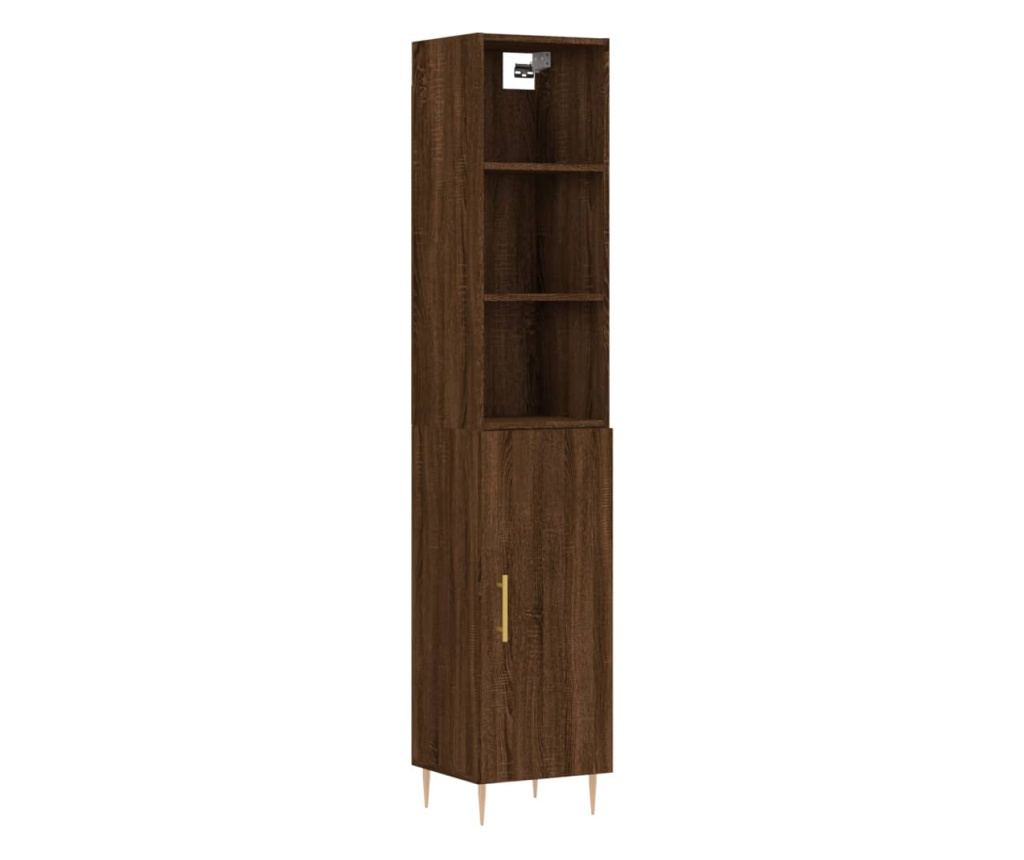 Visoka ormar, smeđi hrast, 34,5x34x180 cm, obrađeno drvo - 2