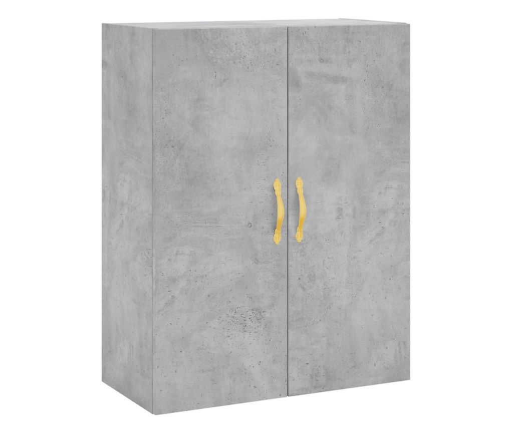 Visoki ormar, betonsko siva, 69,5x34x180 cm, kompozitno drvo - 5