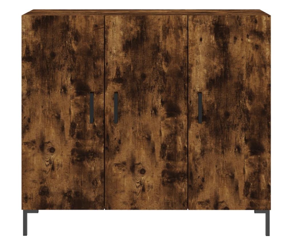 Komoda, dimljeni hrast, 90x34x80 cm, kompozitno drvo - 6