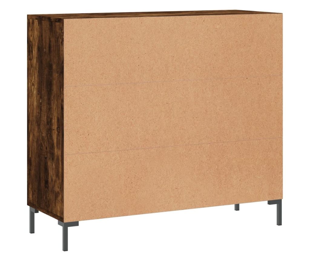 Komoda, dimljeni hrast, 90x34x80 cm, kompozitno drvo - 8