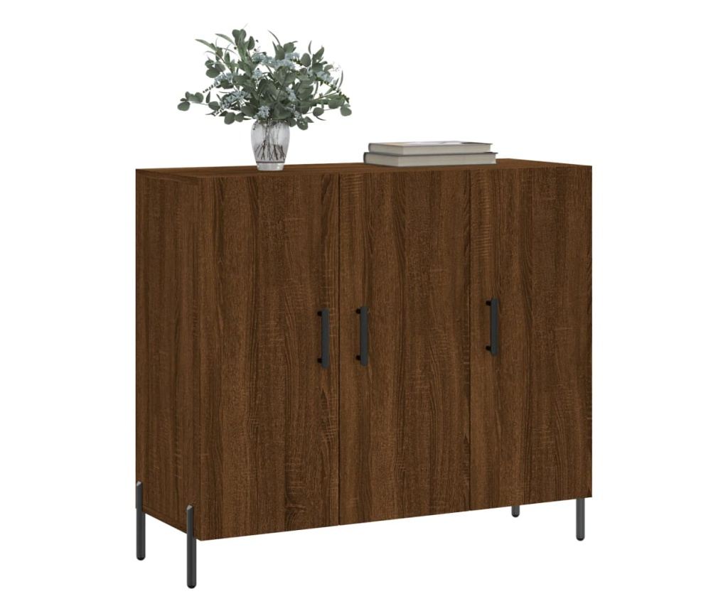 Komoda, smeđi hrast, 90x34x80 cm, kompozitno drvo - 3