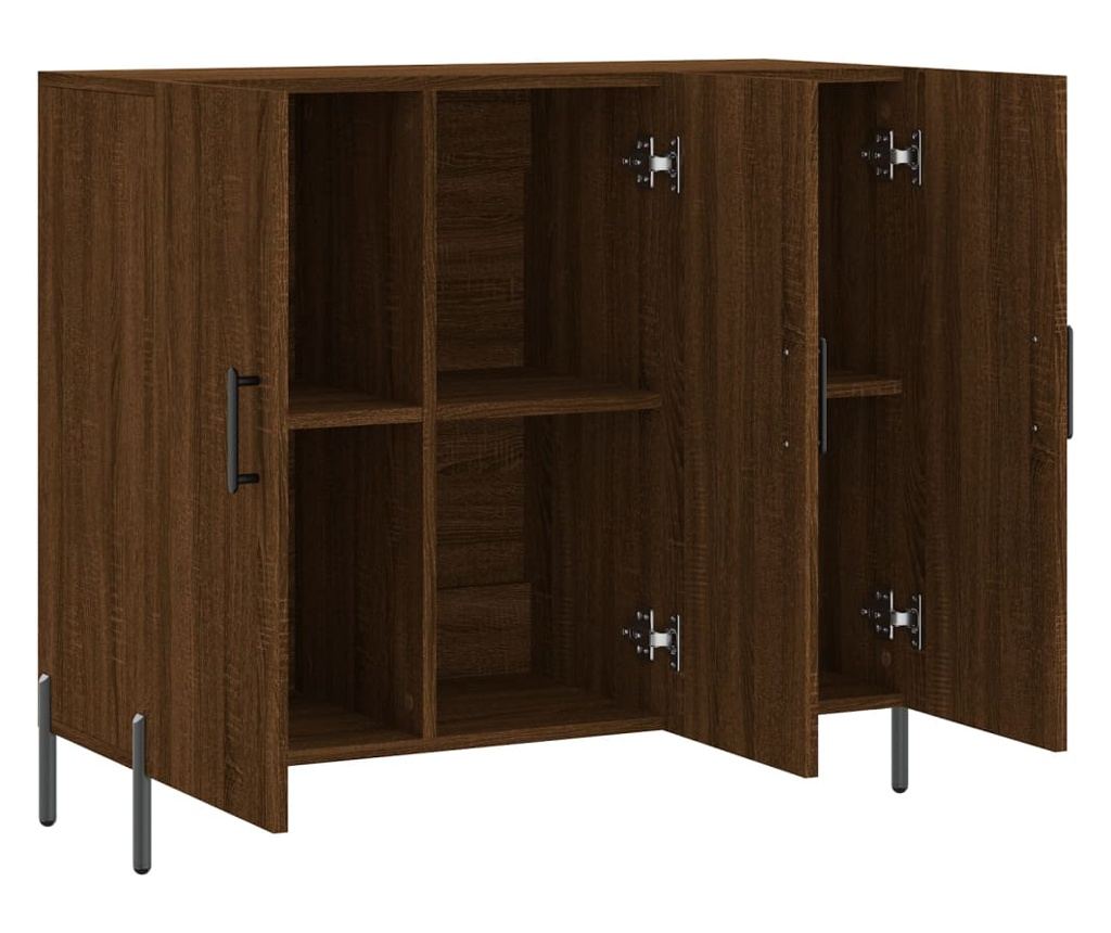 Komoda, smeđi hrast, 90x34x80 cm, kompozitno drvo - 5