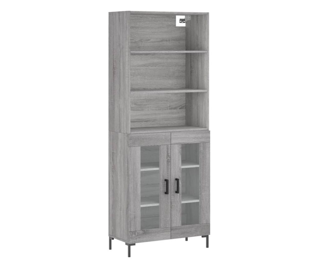 Visoka ormar, siva sonoma, 69,5x34x180 cm, kompozitno drvo - 2