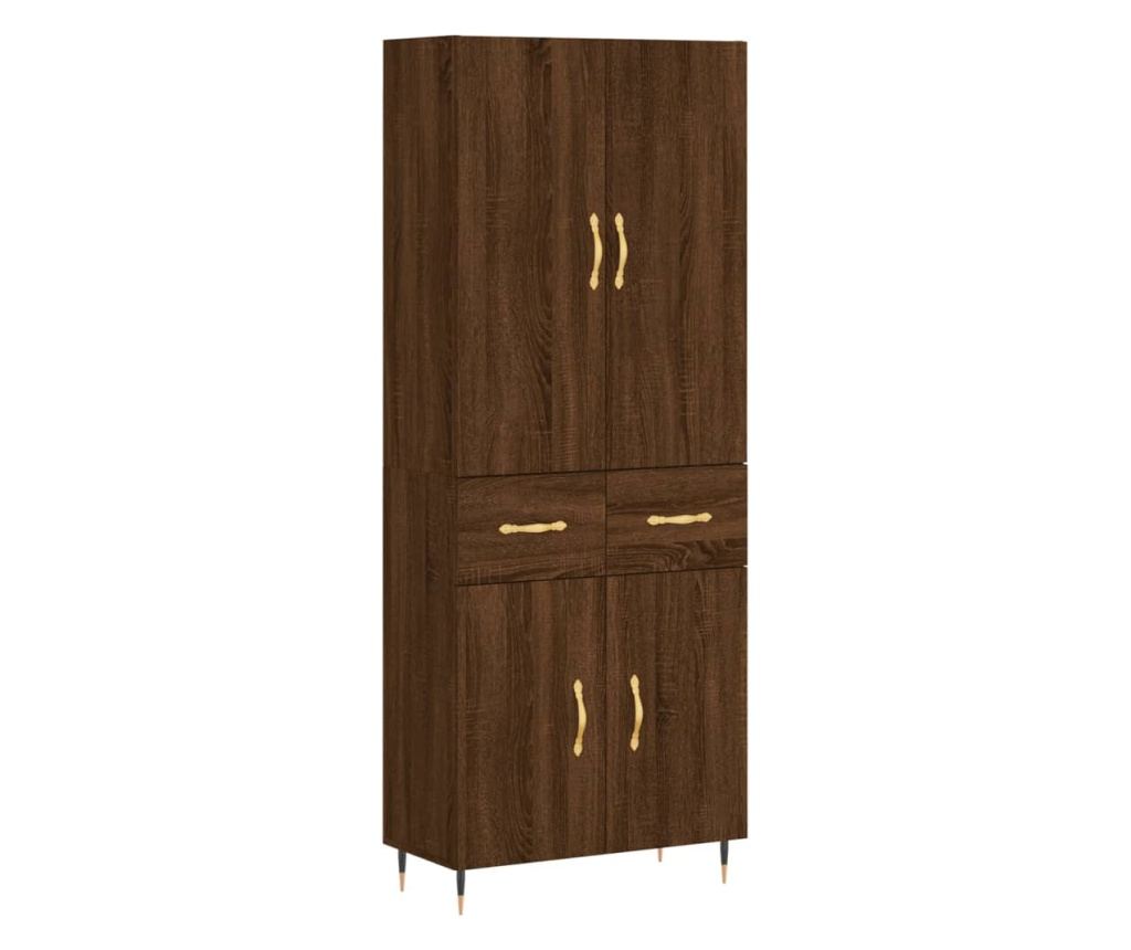 Visoka ormar, smeđi hrast, 69,5x34x180 cm, kompozitno drvo - 2