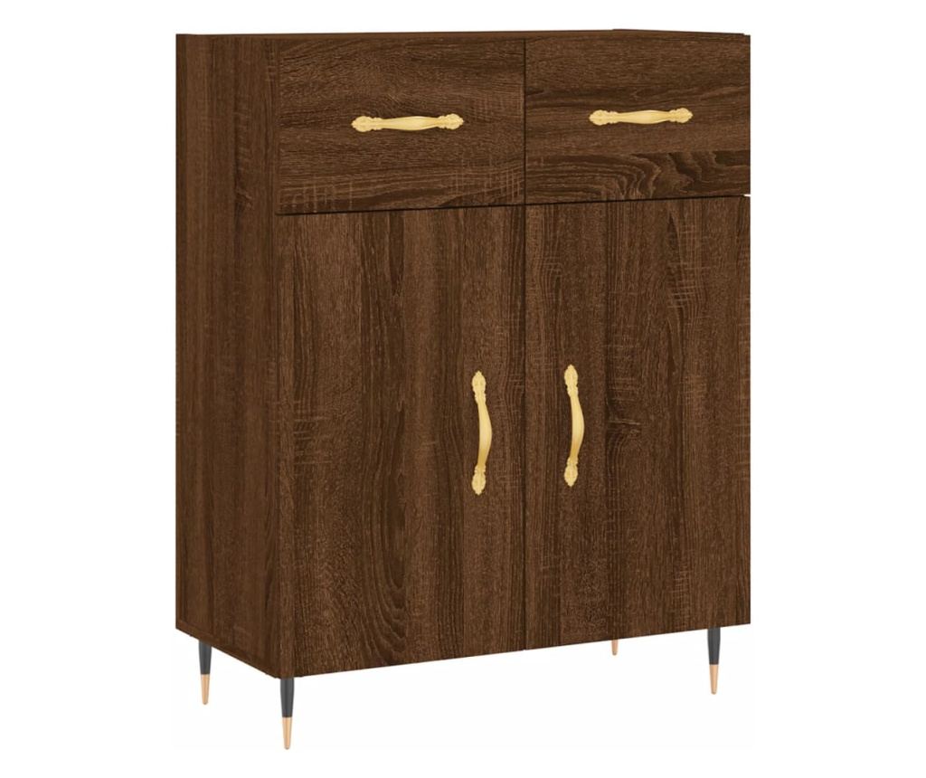 Visoka ormar, smeđi hrast, 69,5x34x180 cm, kompozitno drvo - 7