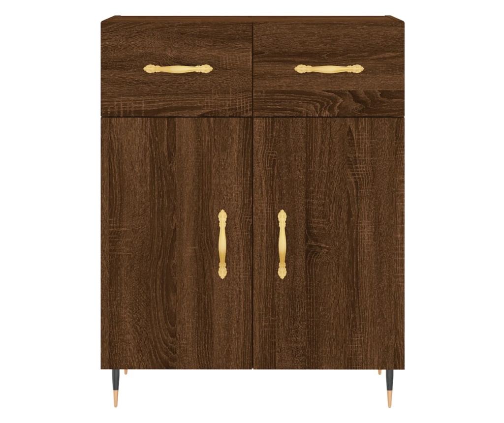 Visoka ormar, smeđi hrast, 69,5x34x180 cm, kompozitno drvo - 8