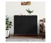 Komoda, crna, 90x34x80 cm, kompozitno drvo thumbnail 1