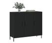 Komoda, crna, 90x34x80 cm, kompozitno drvo thumbnail 3