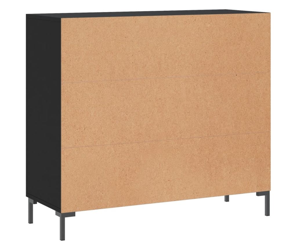 Konzola, crna, 90x34x80 cm, kompozitno drvo - 8