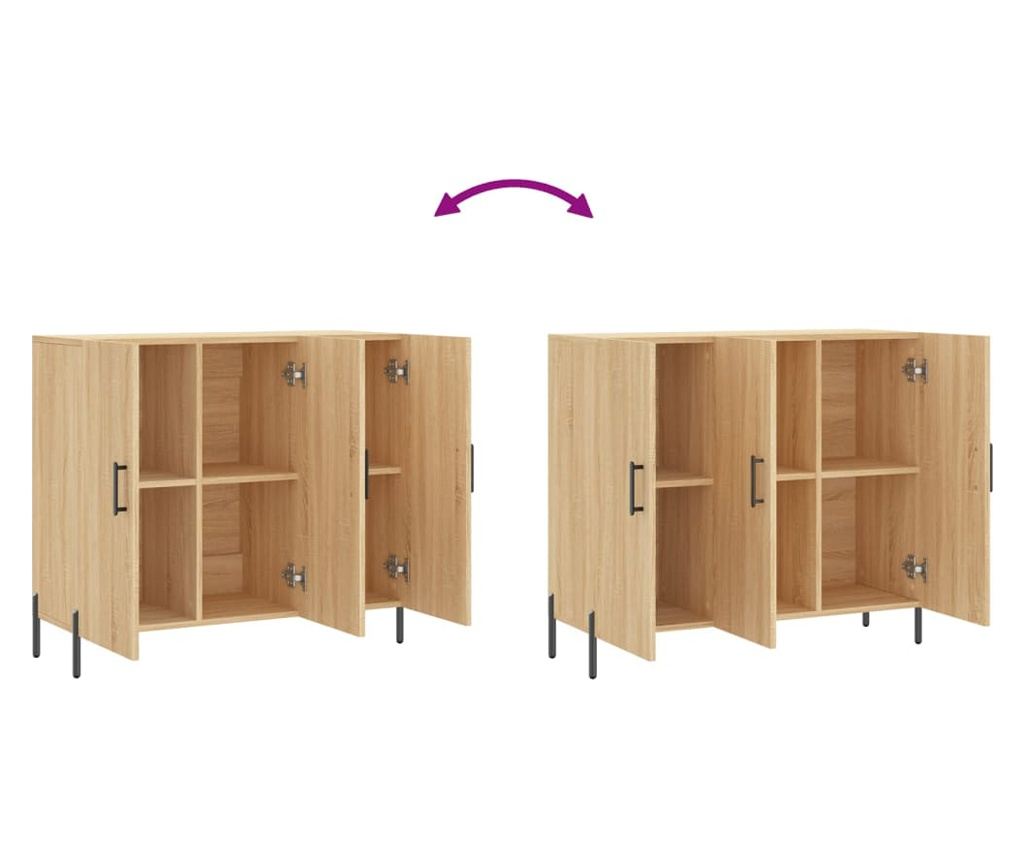 Ormarić, boja hrasta Sonoma, 90x34x80 cm, kompozitno drvo - 9