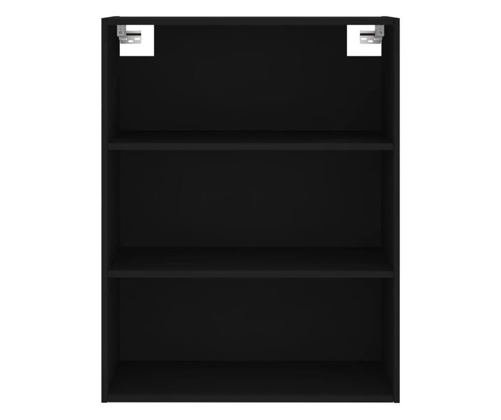 Visoka crna komoda, 69,5x34x180 cm, kompozitno drvo - 6