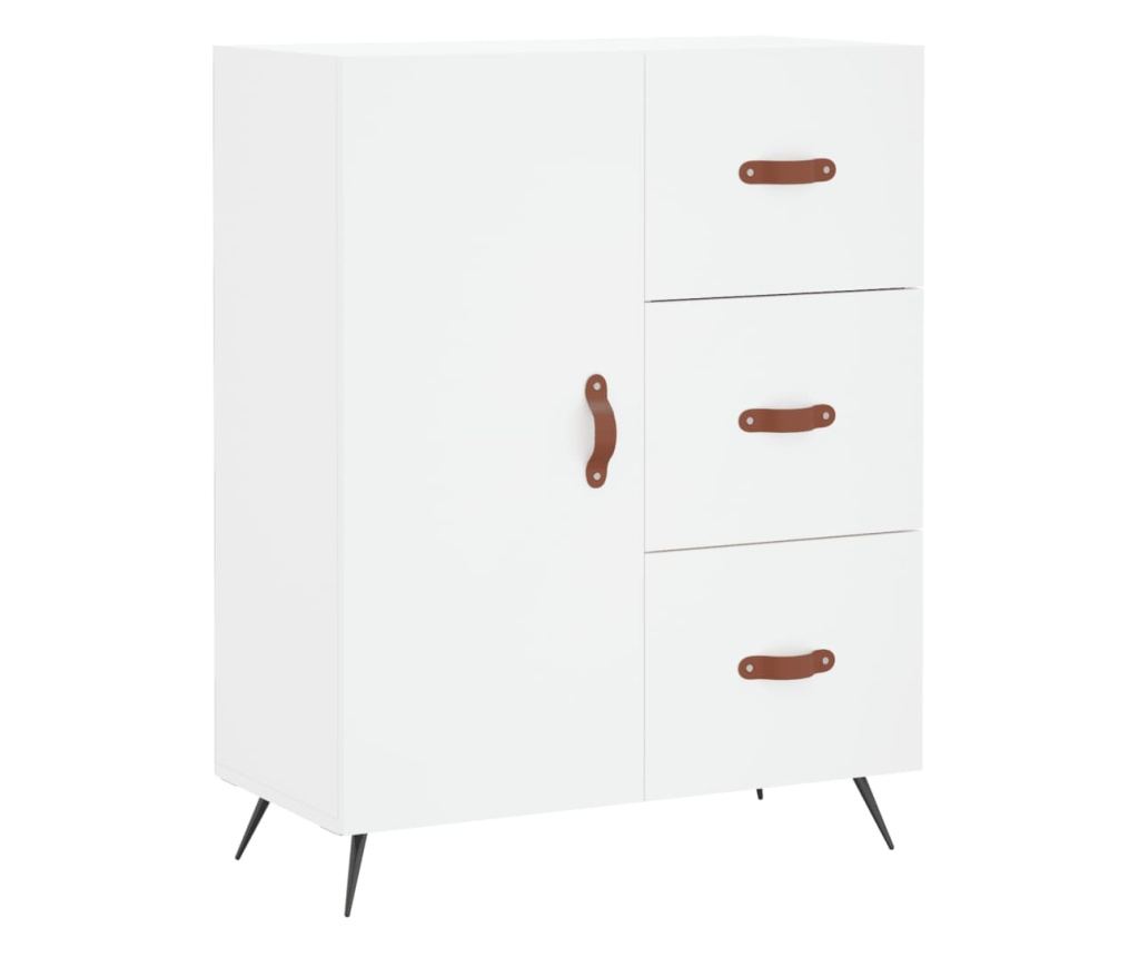 Komoda, bijela, 69,5x34x90 cm, kompozitno drvo - 2