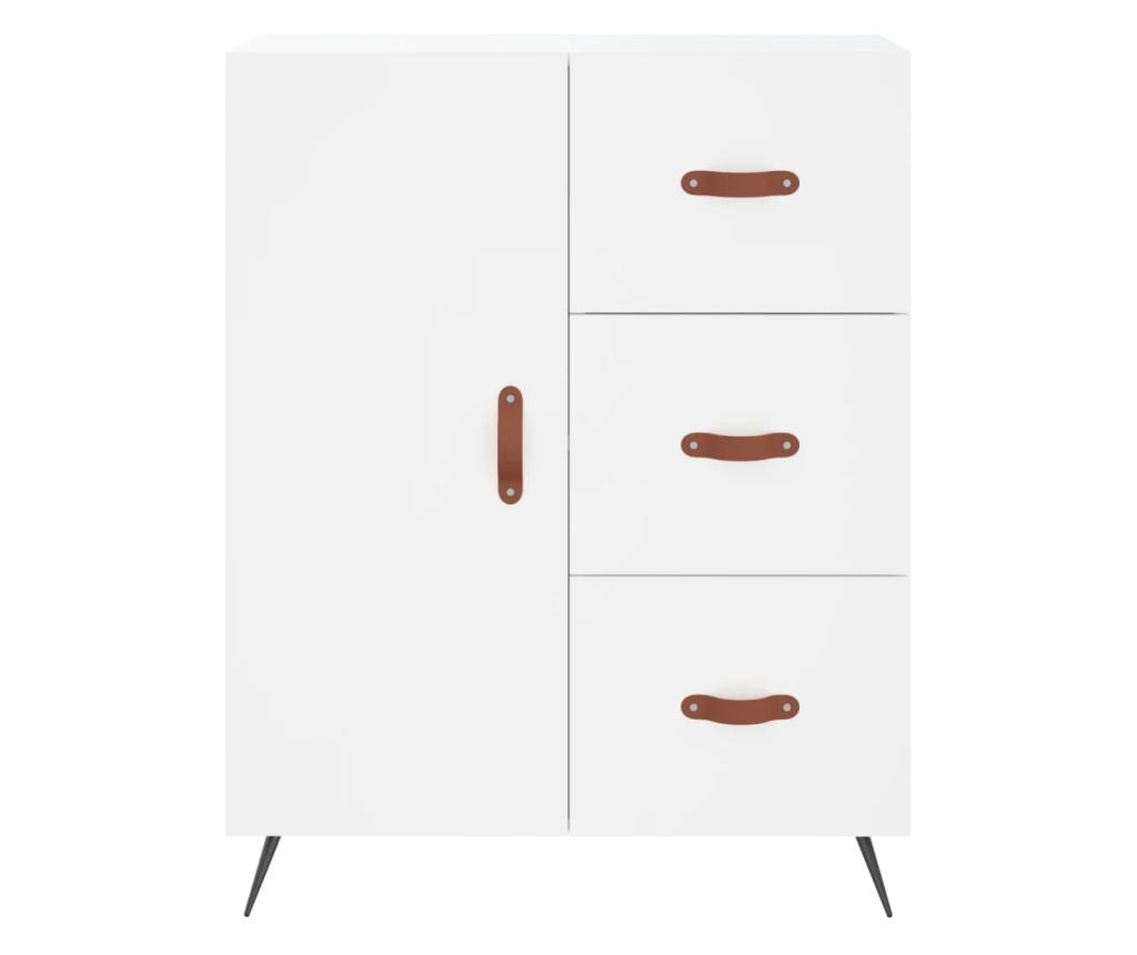 Komoda, bijela, 69,5x34x90 cm, kompozitno drvo - 5