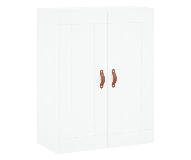 Szafki wiszące, 2 szt., białe, drewno przetworzone