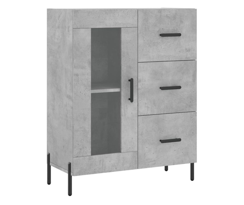 Komoda, betonsko siva, 69,5x34x90 cm, kompozitno drvo - 2