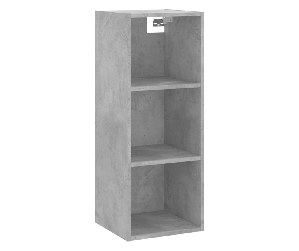 Visoka ormar, siva beton, 34,5x34x180 cm, obrađeno drvo - 5