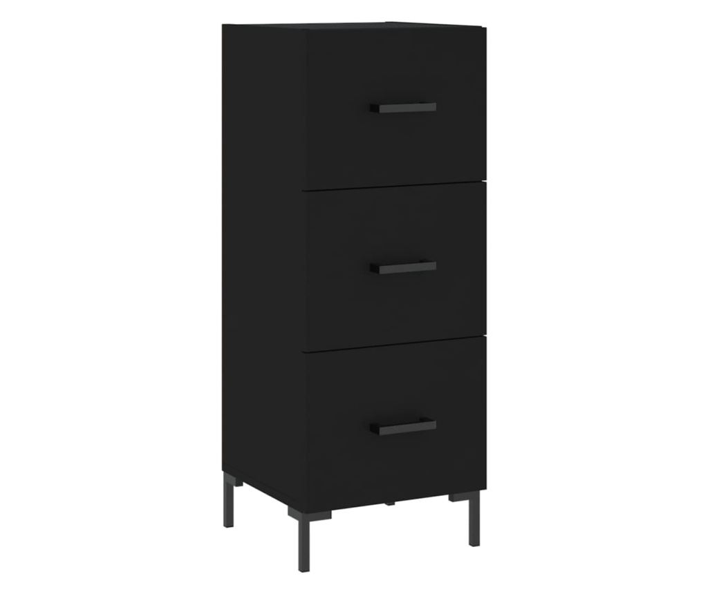 "Komoda, crna, 34,5x34x90 cm, kompozitno drvo" - 2