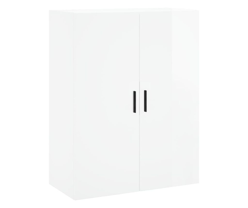 Visoka ormar, sjajno bijela, 69,5x34x180 cm, kompozitno drvo - 5