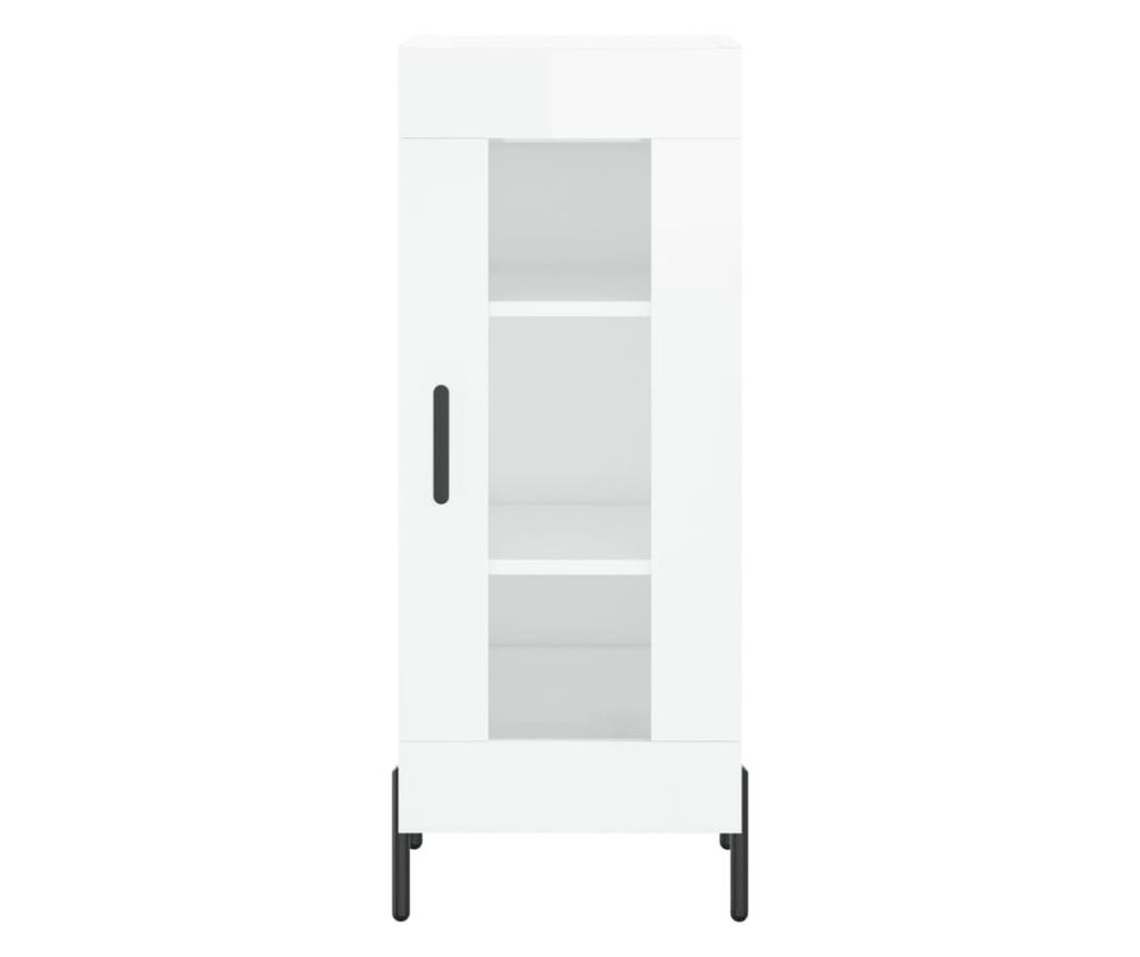 Bijela komoda visokog sjaja, 34,5x34x90 cm, kompozitno drvo - 5