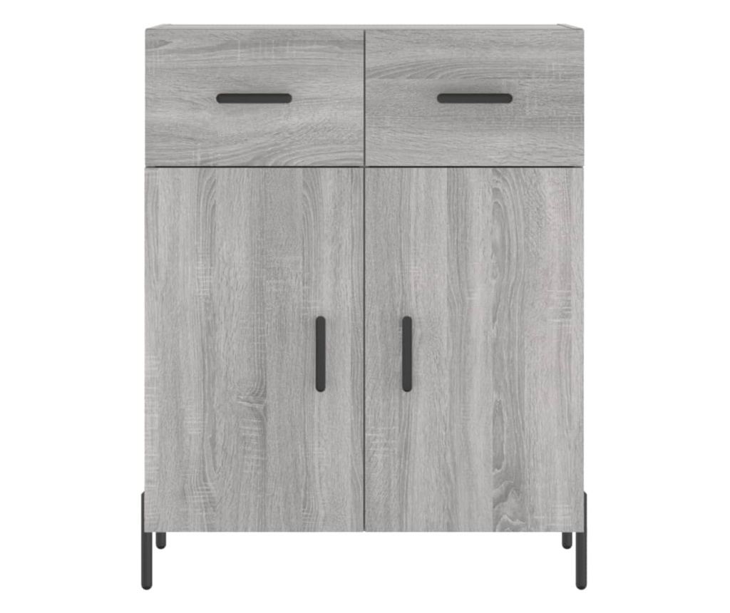 Visoki ormar, Sonoma siva, 69,5x34x180 cm, konstruirano drvo - 8