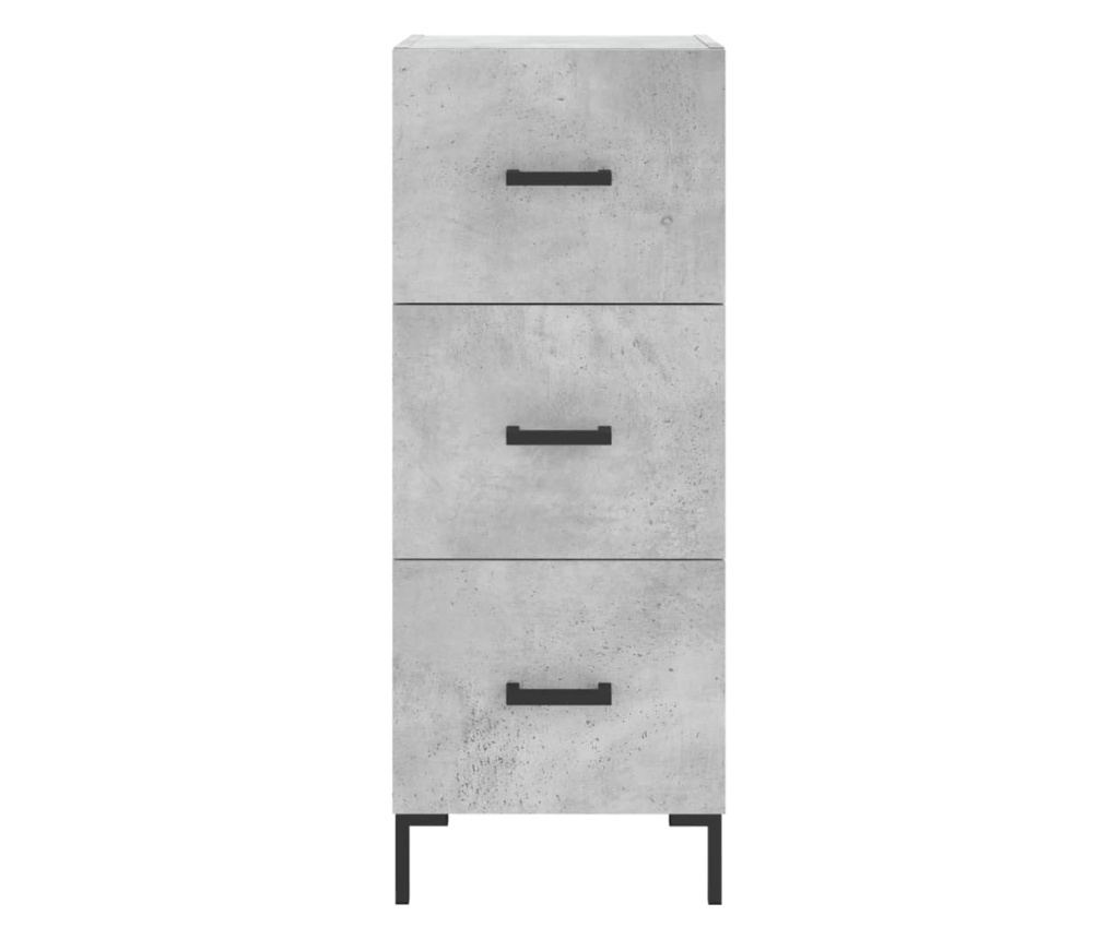 Ormarić, betonsko siva, 34,5x34x90 cm, konstruirano drvo - 6