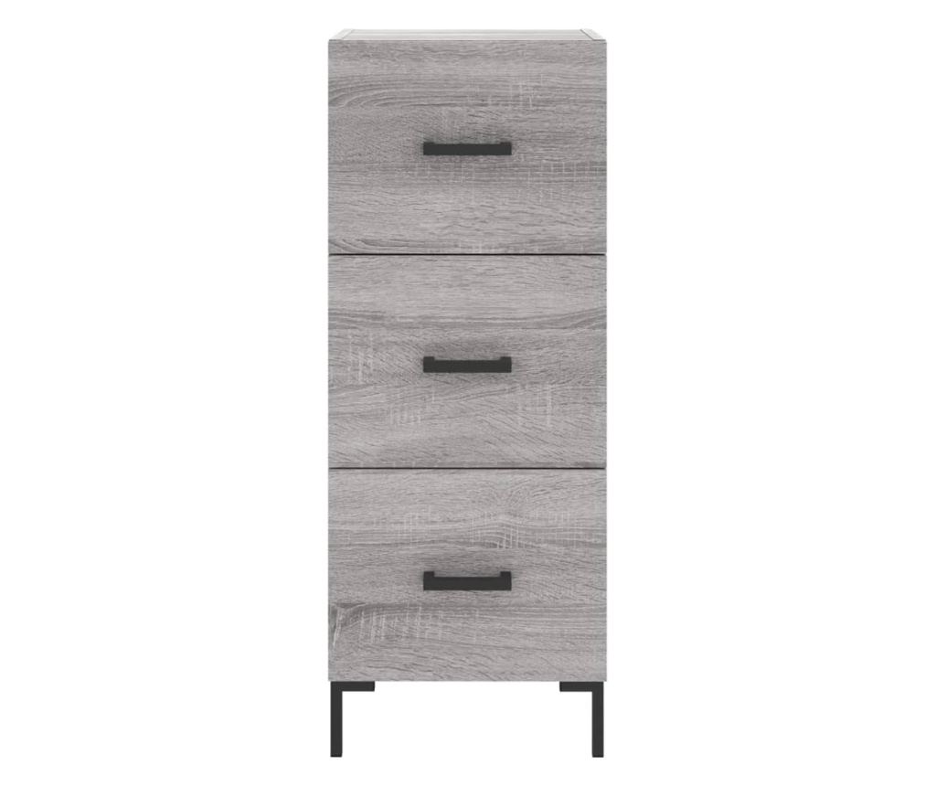 Visoki ormar, sonoma siva, 34,5x34x180 cm, konstruirano drvo - 6