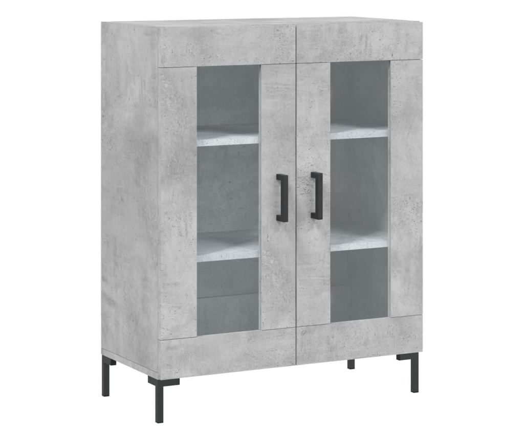 Visoki ormar, betonsko siva, 69,5x34x180 cm, kompozitno drvo - 7