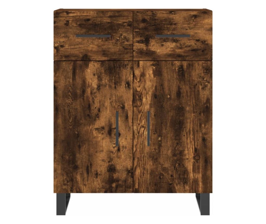 Visoki ormarić, dimljeni hrast, 69,5x34x180 cm, kompozitno drvo - 8