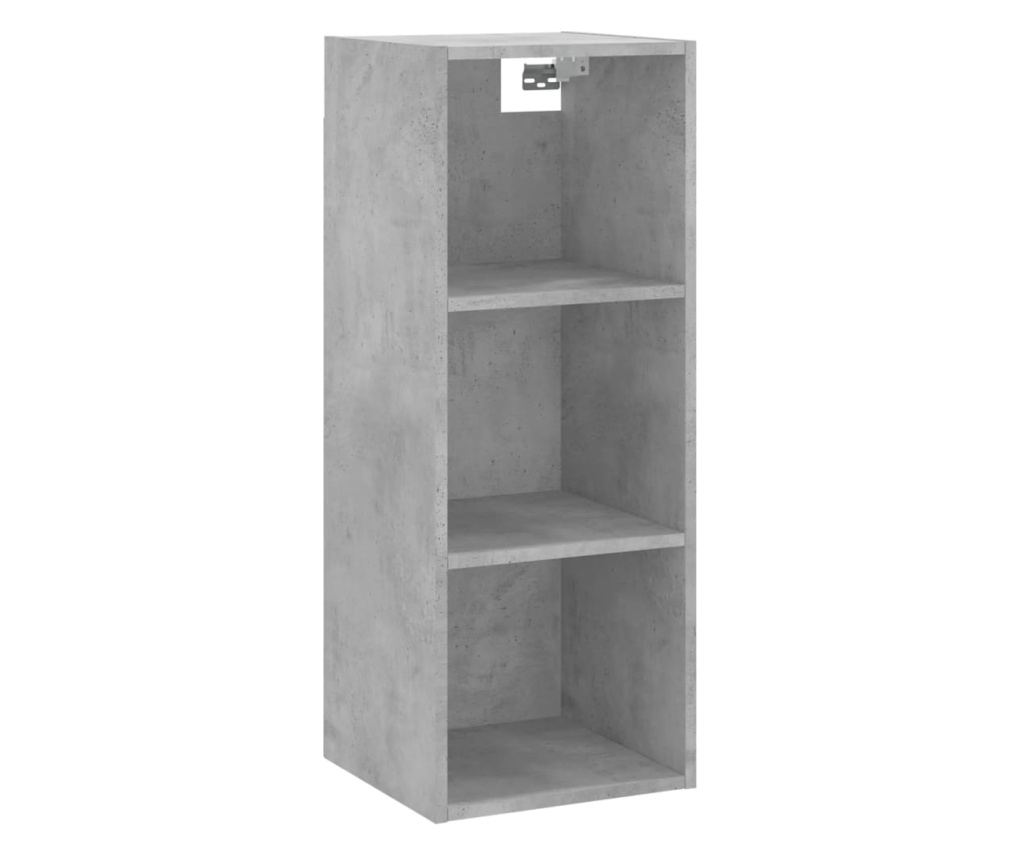 Visoka ormar, siva beton, 34,5x34x180 cm, obrađeno drvo - 5