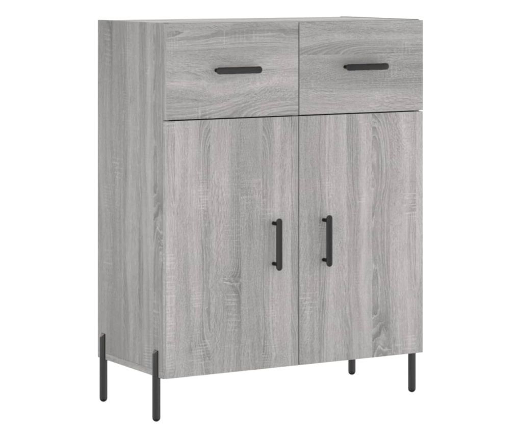 Visoki ormar, Sonoma siva, 69,5x34x180 cm, konstruirano drvo - 7