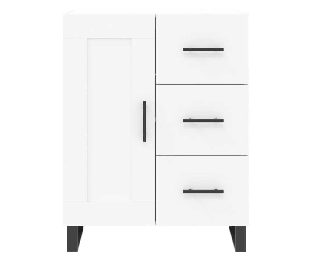 Visoka omara bela 69,5x34x180 cm inženirski les - 8