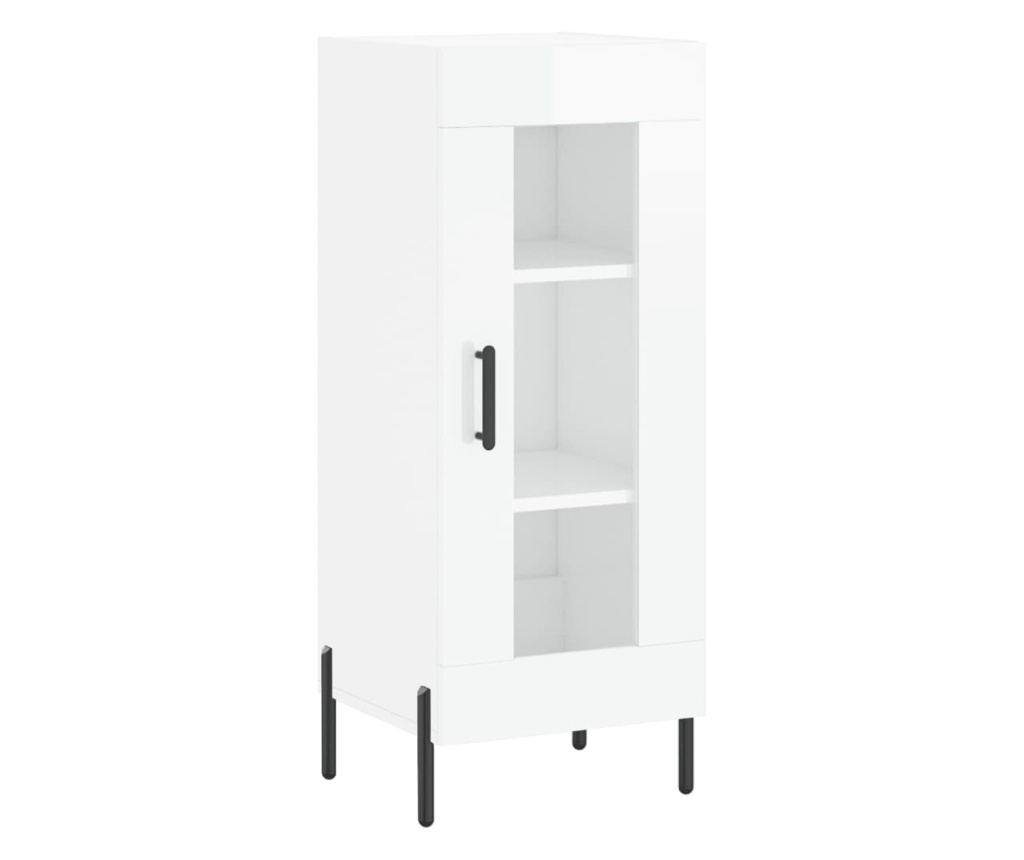 Bijela komoda visokog sjaja, 34,5x34x90 cm, kompozitno drvo - 2