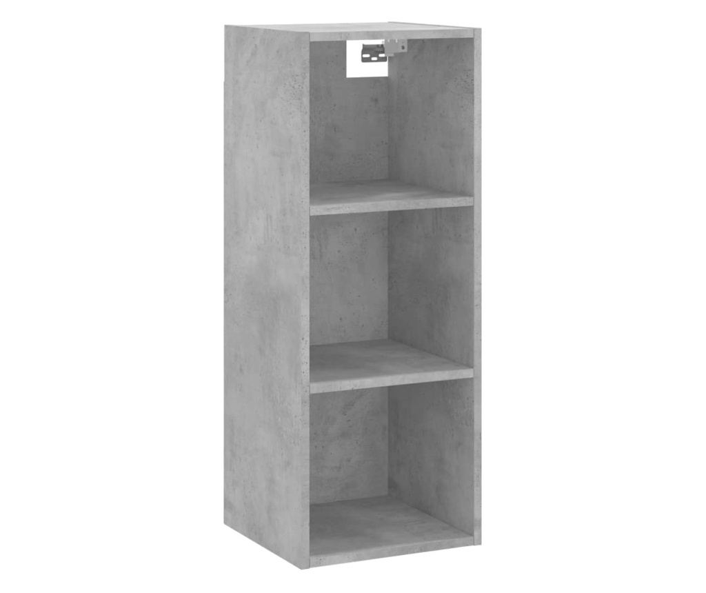 Ormar visok, sivi beton, 34,5x34x180 cm, obrađeno drvo - 5