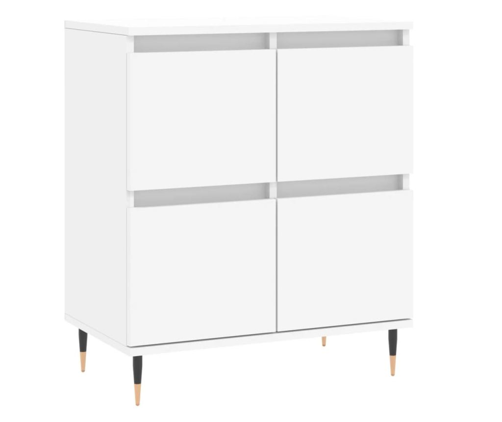 Komoda, 2 komada, bijela, konstruirano drvo - 5