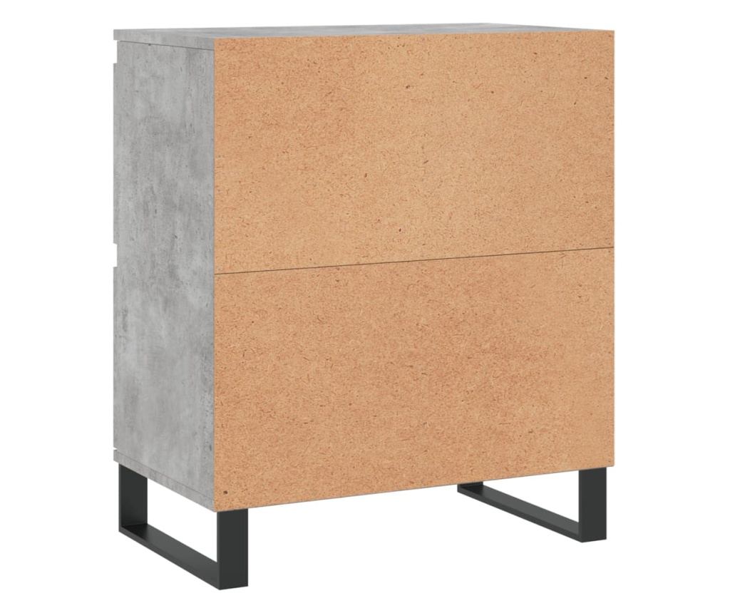 Ormarić za posluživanje, 2 komada, betonsko siva, konstruirano drvo - 8