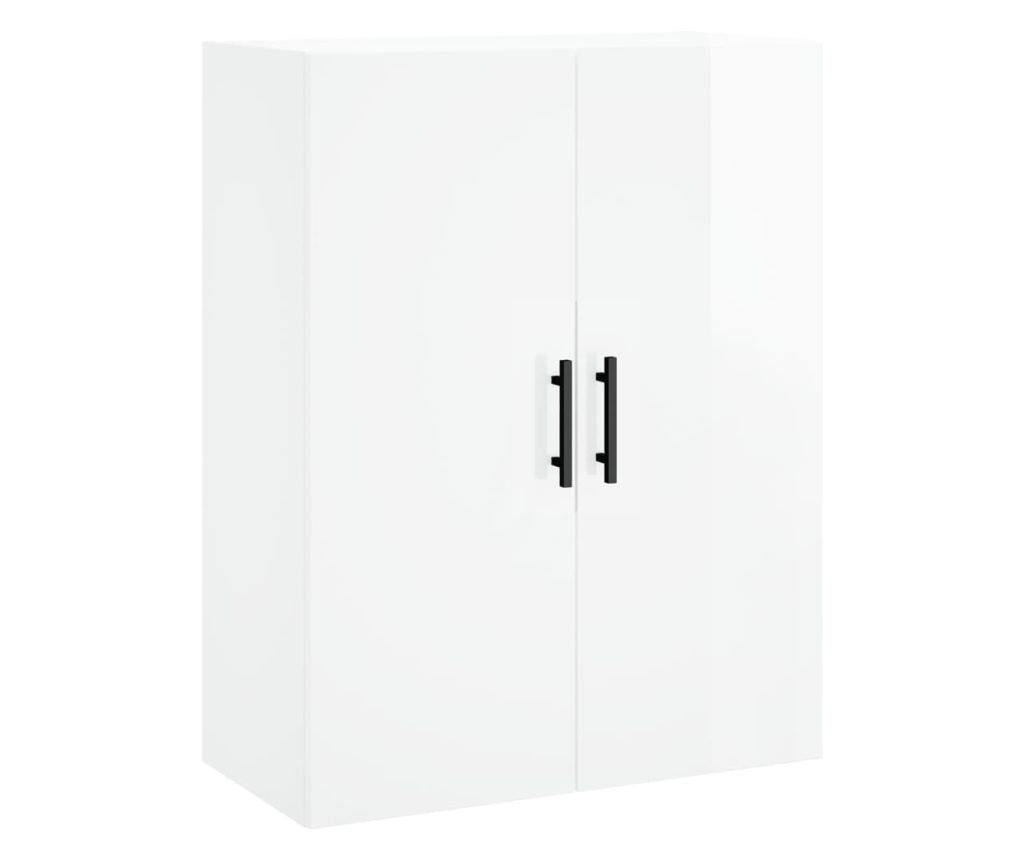 Visoka ormar, bijela visokog sjaja, 69,5x34x180 cm, kompozitno drvo - 5