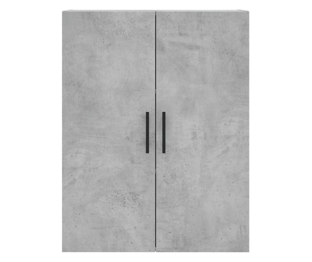Visoki ormarić, betonsko siva, 69,5x34x180 cm, konstruirano drvo - 6
