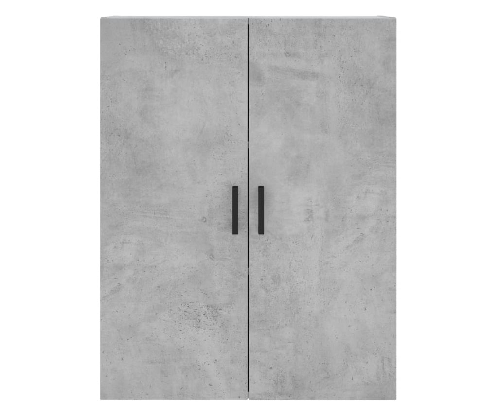 Visoka komoda betonsko siva 69,5x34x180 cm inženirski les - 6