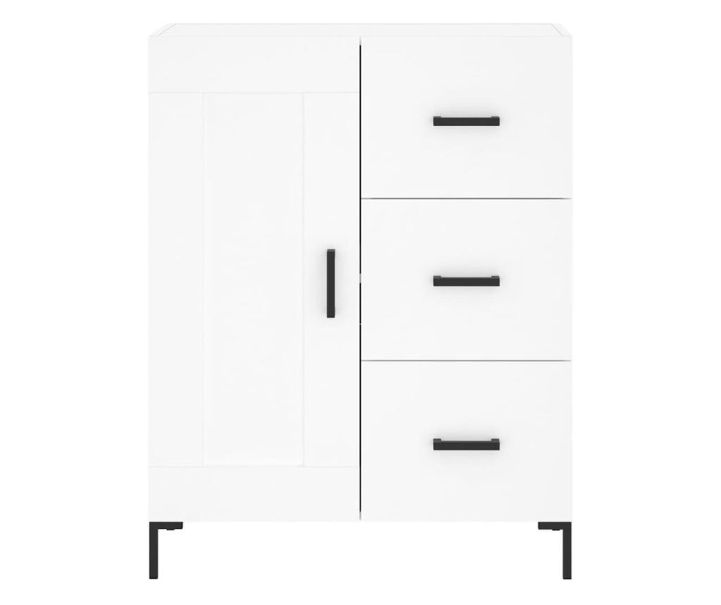 Skříň highboard bílá 69,5 x 34 x 180 cm kompozitní dřevo - 8
