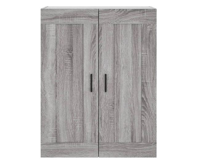 Висок шкаф, сив сонома, 69,5x34x180 см, инженерно дърво