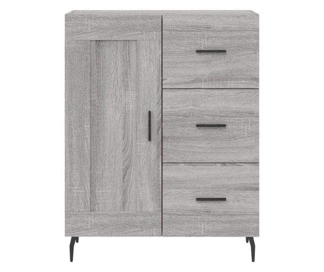 Висок шкаф, сив сонома, 69,5x34x180 см, инженерно дърво