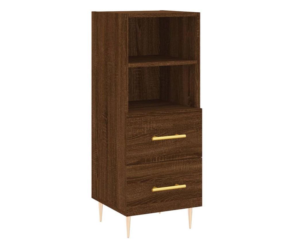 Visoka ormar, smeđi hrast, 34,5x34x180 cm, obrađeno drvo - 5