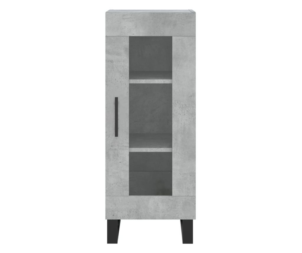 Ormarić, betonsko siva, 34,5x34x90 cm, kompozitno drvo - 5