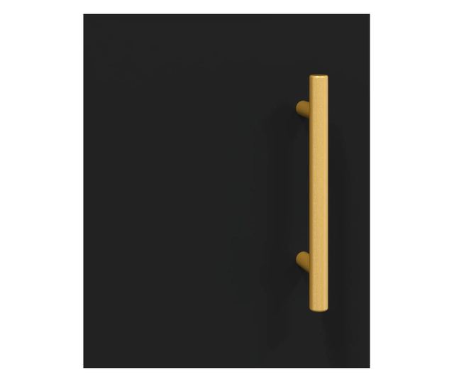 Висок шкаф, черна, 34,5x34x180 см, инженерно дърво