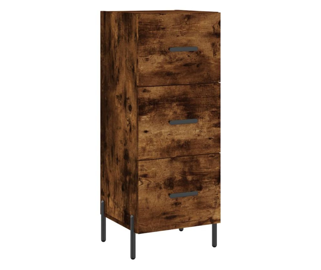 Visoka ormar, dimljeni hrast, 34,5x34x180 cm, obrađeno drvo - 5