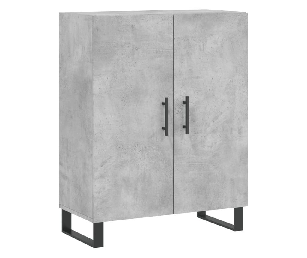 Komoda, betonsko siva, 69,5x34x90 cm, konstruirano drvo - 2