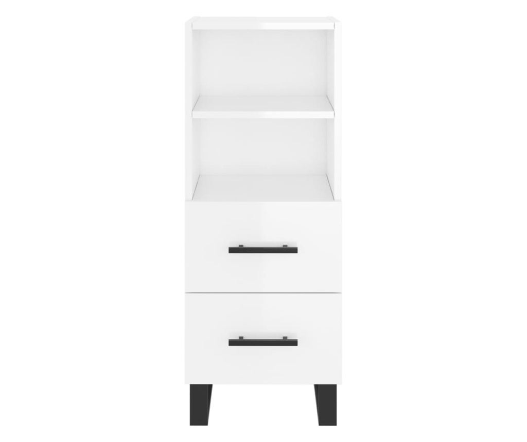 Ormarić za posluživanje, visoki sjaj bijeli, 34,5x34x90 cm, kompozitno drvo - 6